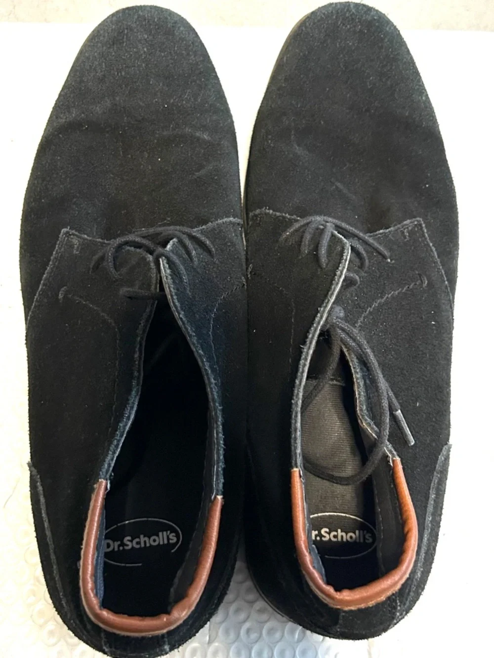 Dr. Scholl's Men's Black Suede Chukka Boots Comfort Ankle Desert Shoes Size 11